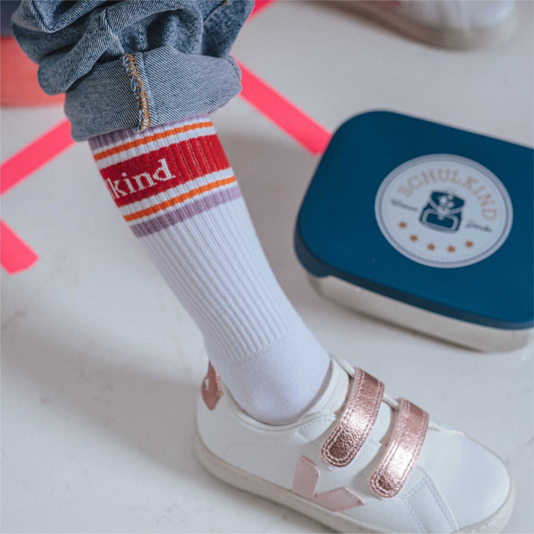 Schulkind- Socken 31-34/ Lavender