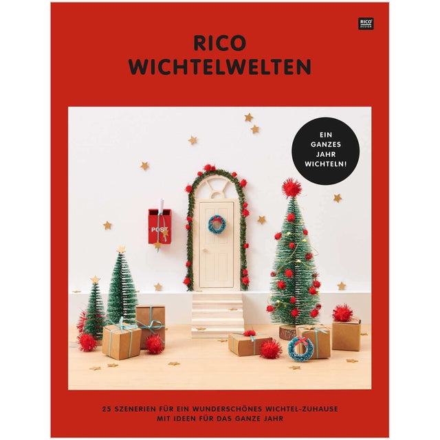 Kind gestaltet zauberhafte Wichtelwelt mit Wichteltür und Miniaturmöbeln für das ganze Jahr