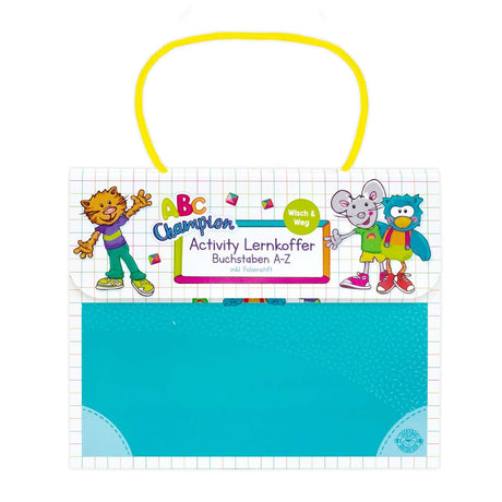 ABC CHAMPIONS Lernkoffer Buchstaben mit bunten Illustrationen zum spielerischen Buchstabenlernen für Kinder