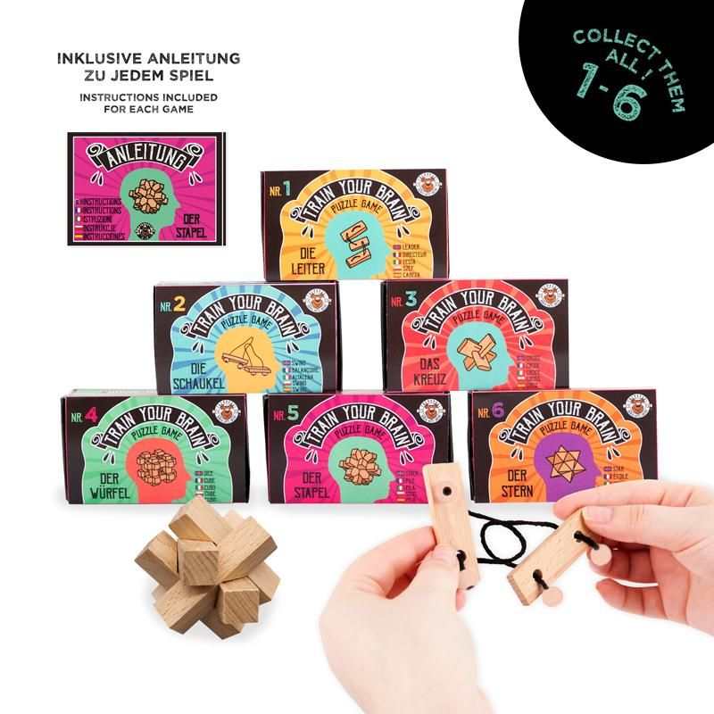 Holz Geduldsspiel (1 Stück)