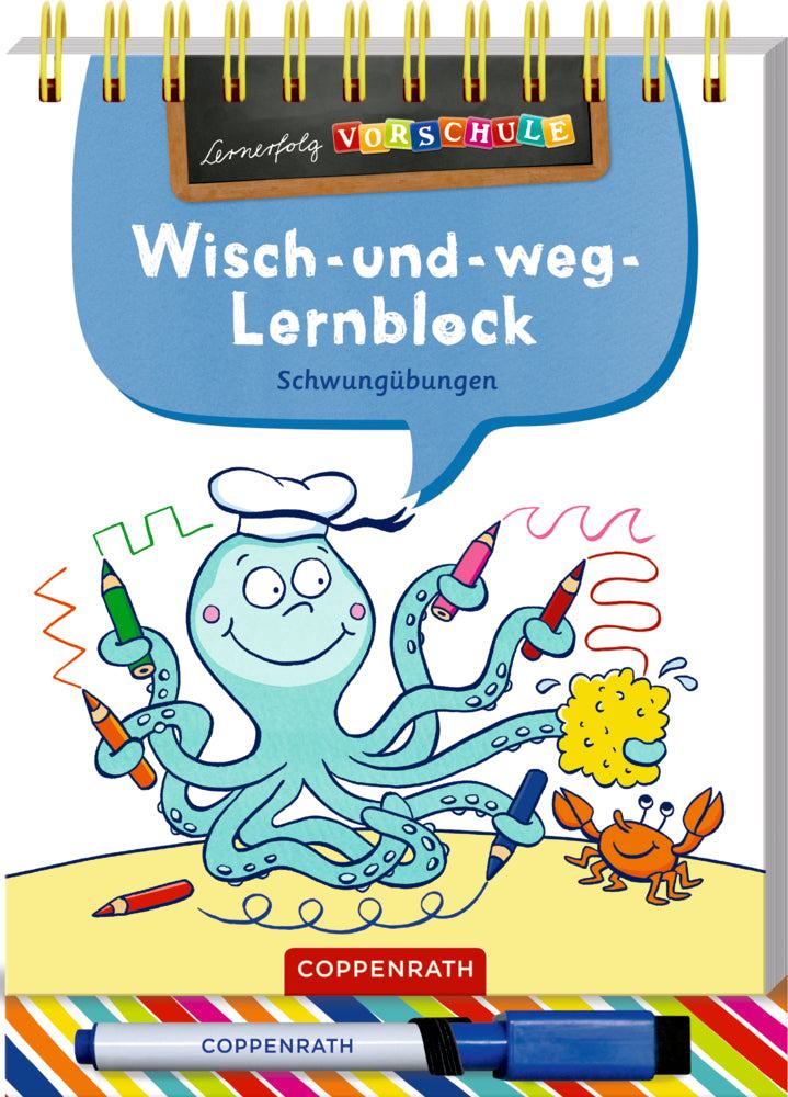 Lernblock Schwungübungen Wisch & Weg für Vorschulkinder zur Förderung der Auge-Hand-Koordination