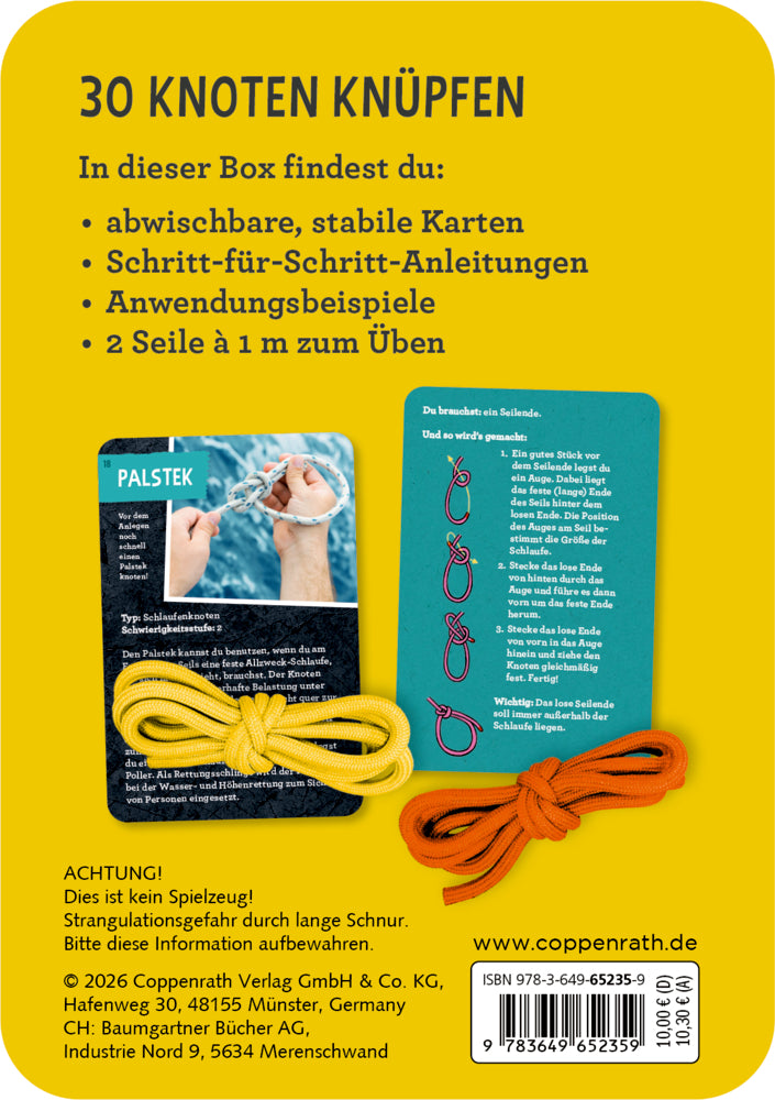 30 Knoten mit Seilen zum Üben