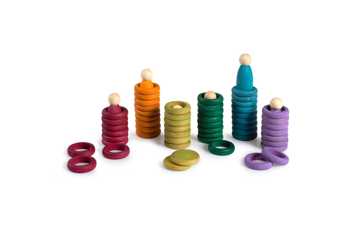 Holzspielzeug - Figuren, Ringe & Münzen