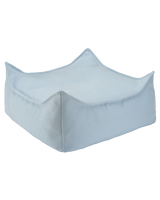 Blauer quadratischer Outdoor-Sitzhocker wetterfest und UV-beständig aus Olefin mit wasserdichter Innenhülle