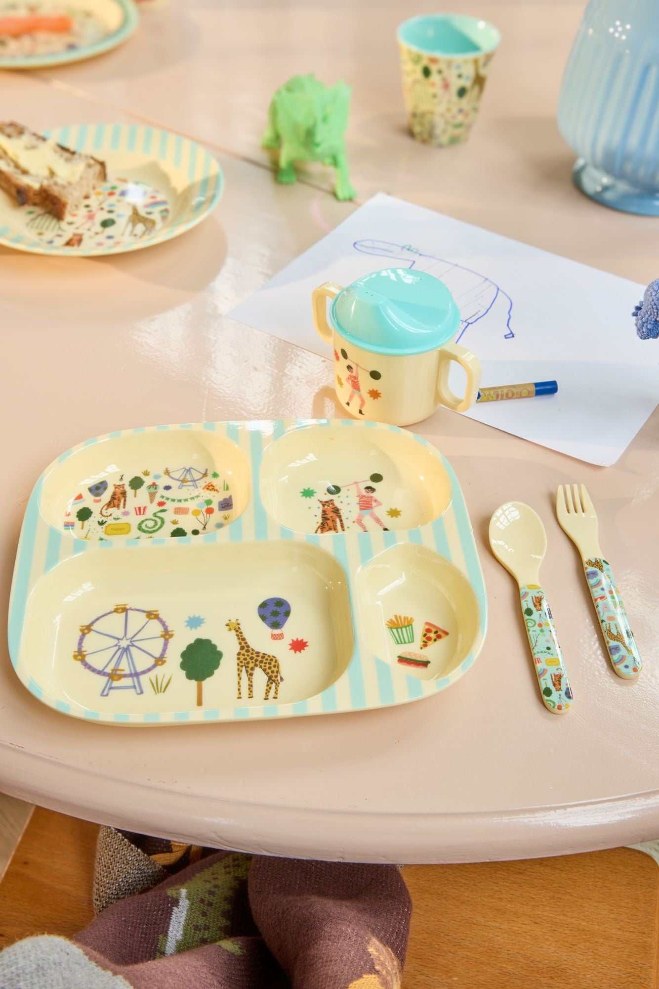 Baby Geschirr Set/ Fun Fair mint