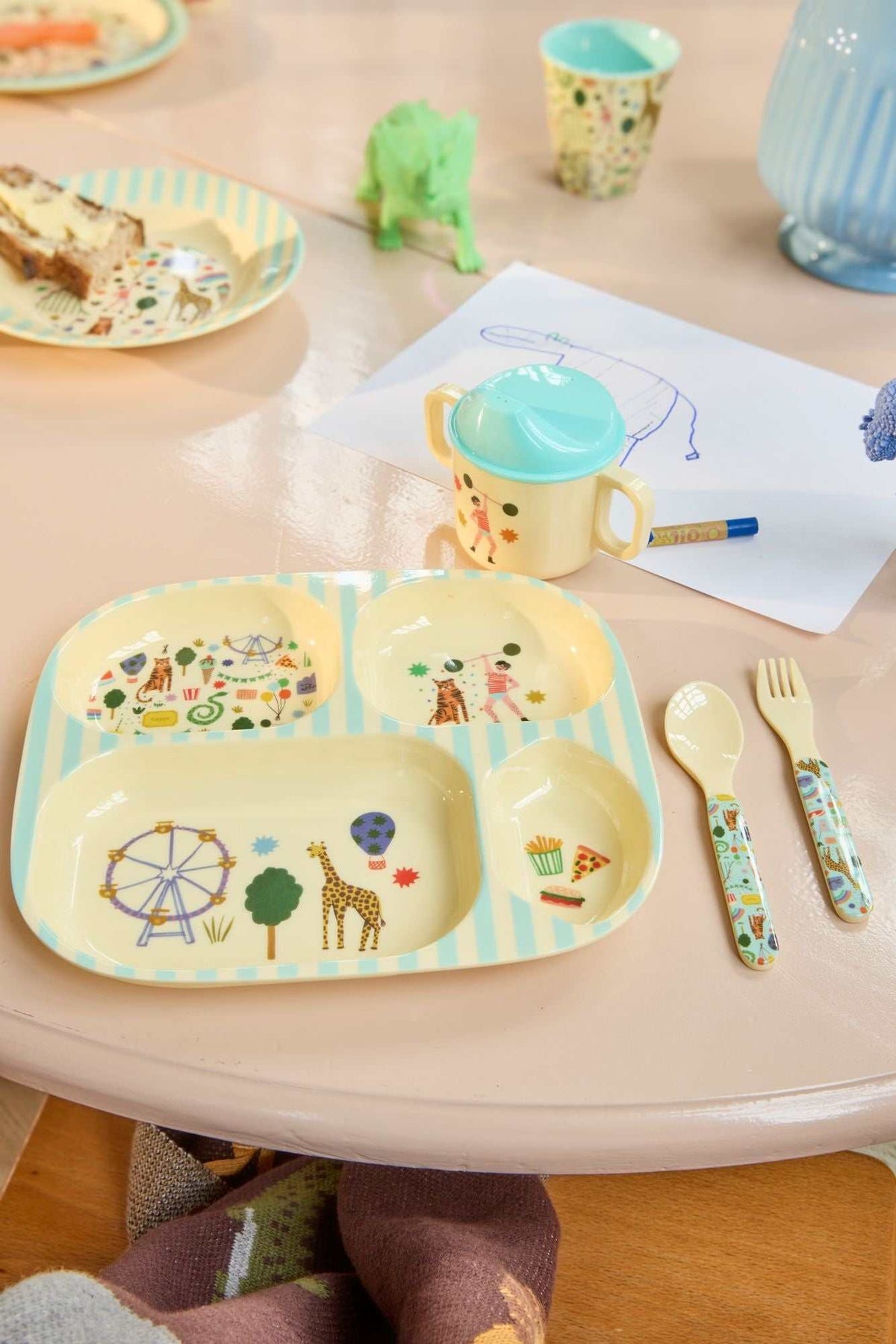 Baby Geschirr Set/ Fun Fair mint