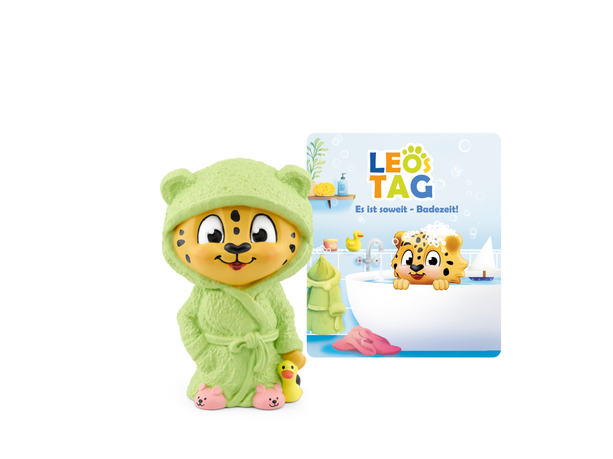 Leos Tag Hörfigur Toniebox Badezeit mit Leo dem Leoparden und musikalischer Badeente