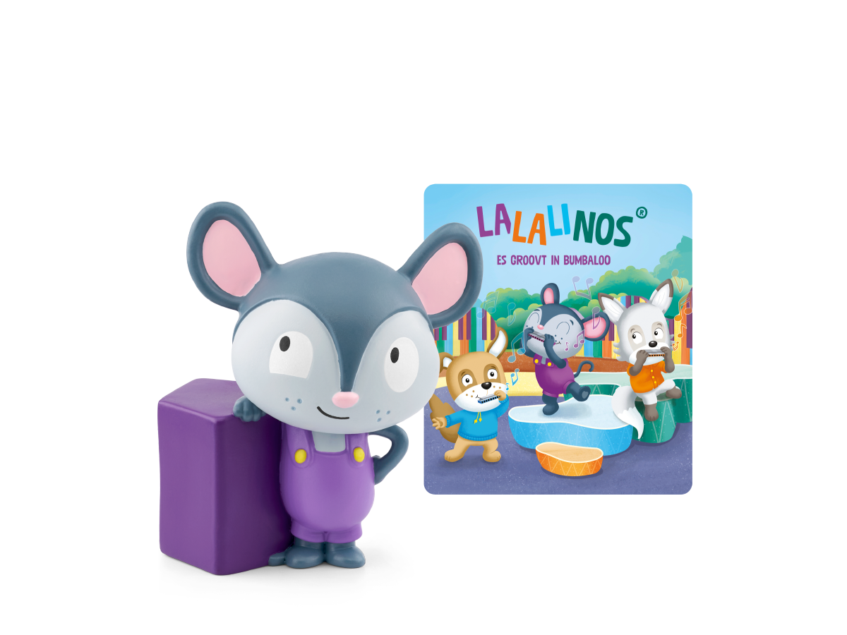Tonies Hörfigur Lalalinos - Es groovt in Bumbaloo für Toniebox mit musikalischen Abenteuern und Songs von Scout, Cosmo und Akio