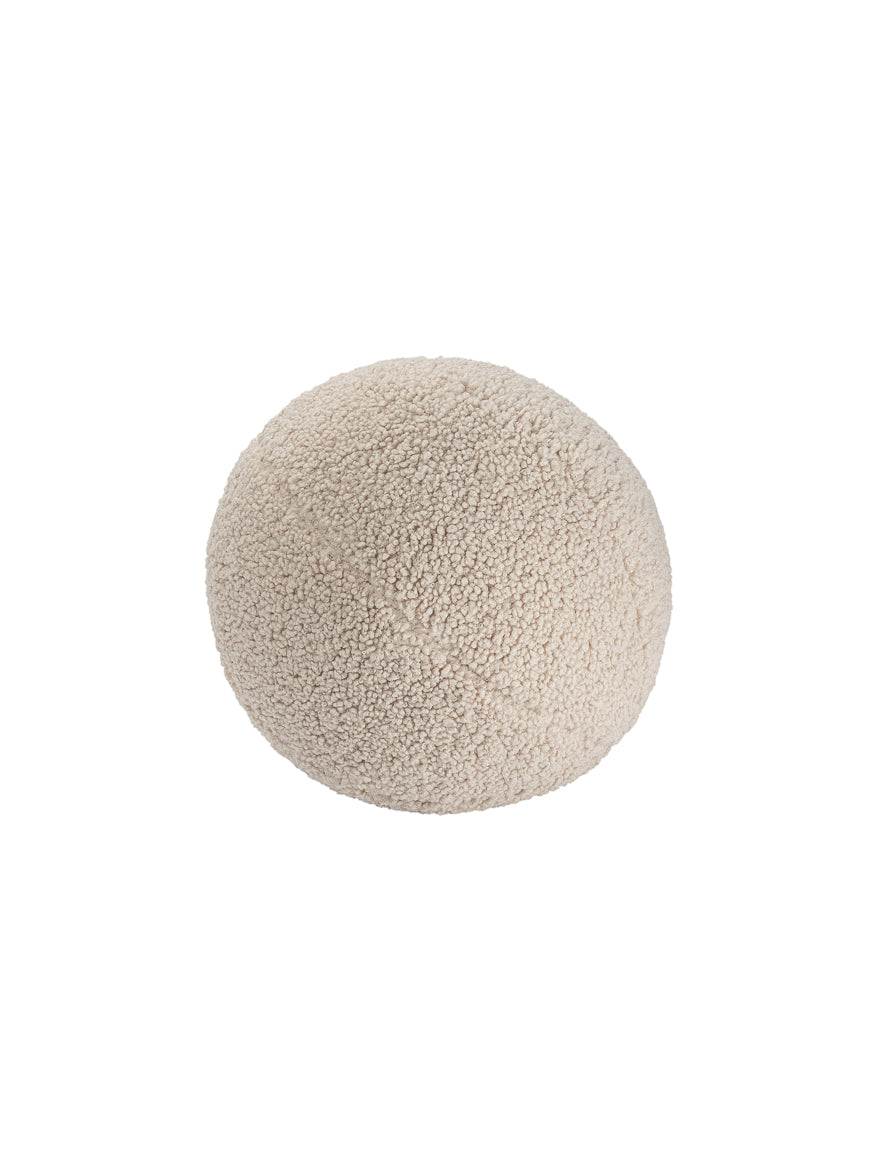 Biscuit Ball Kissen aus weichem Teddy-Stoff, 35x35 cm, kuschelig und waschbar, OEKO-TEX® zertifiziert, vielseitig im Wohnzimmer und unterwegs.