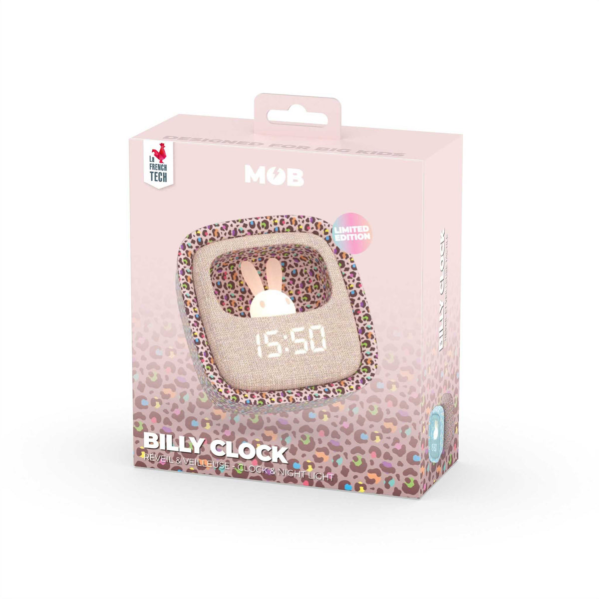 Wecker mit Nachtlicht - Leopard Regenbogen