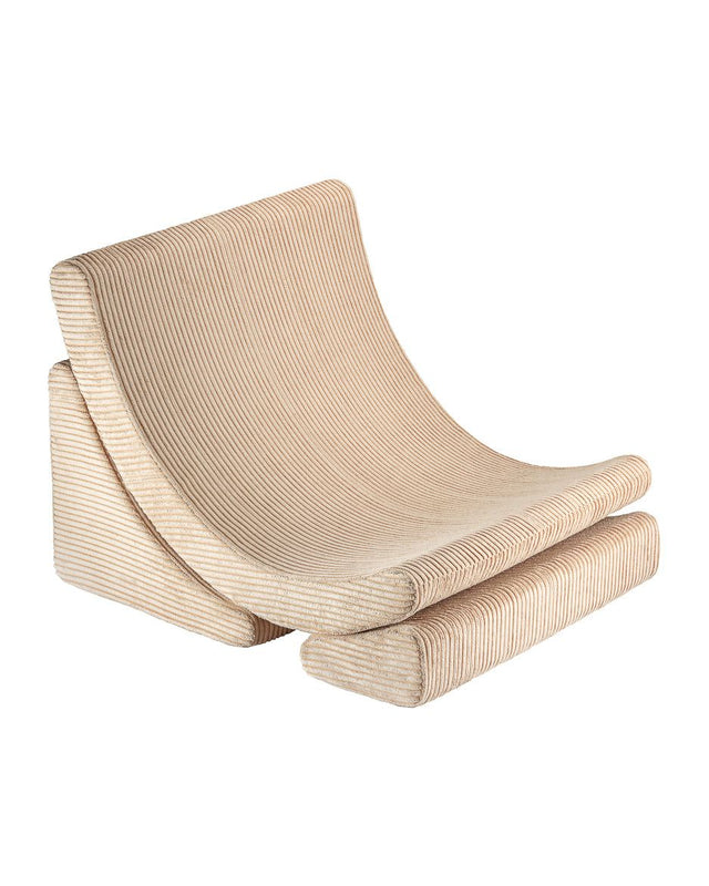 Brown Sugar Moon Chair by Wigiwama with modular design and soft recycled PET fabric