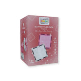 Glitzer Fliesen Transparent/Rosa 16 Teile