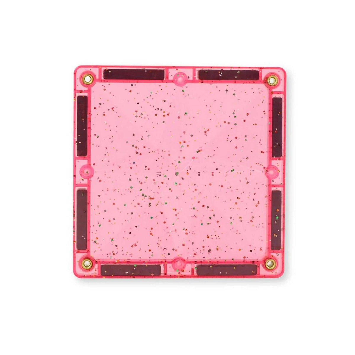 Glitzer Fliesen Transparent/Rosa 16 Teile