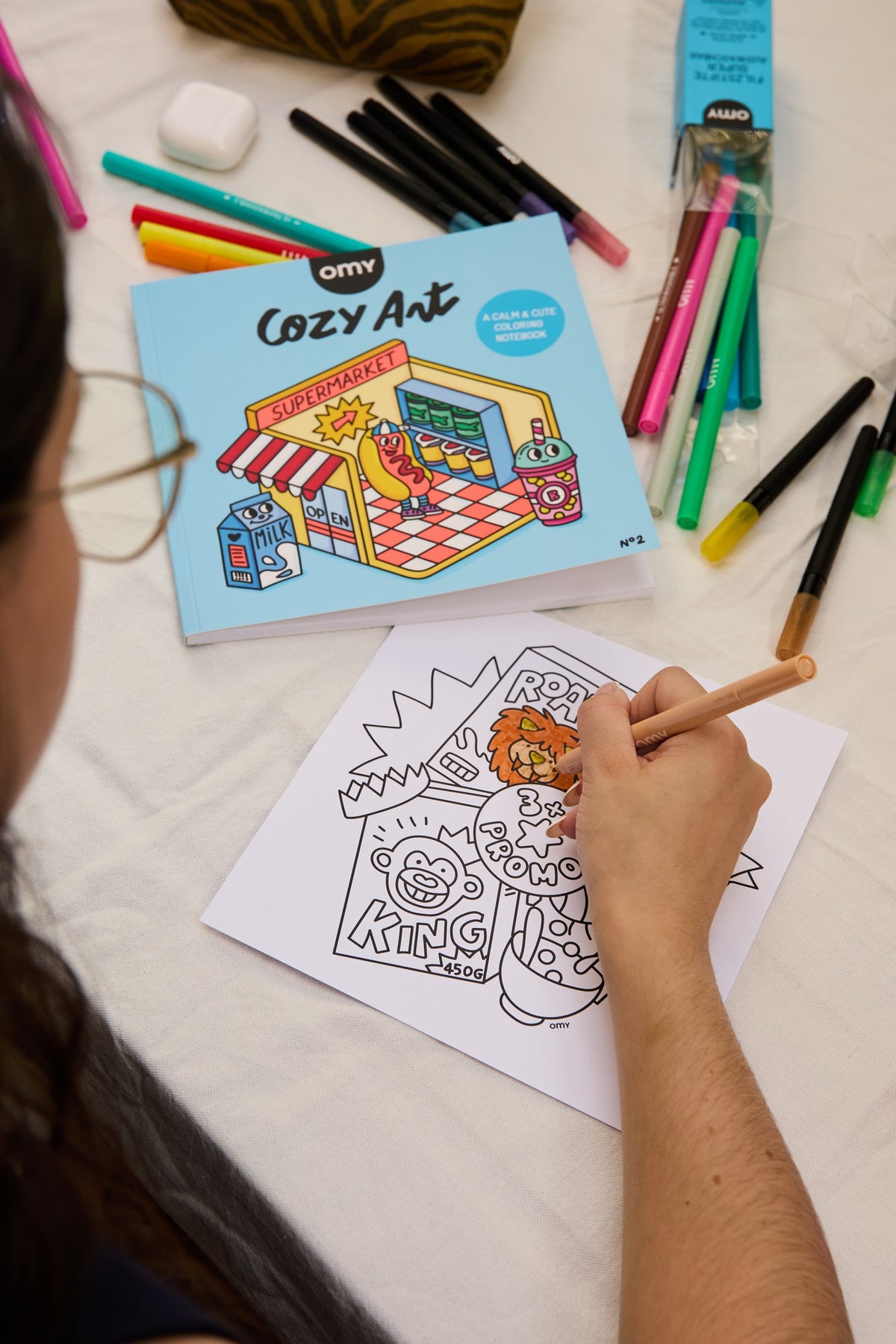 Cozy Art Malbuch - Supermarkt