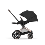 PRIAM Comfort Rosegold incl. Babywanne, Sitzeinheit, Sitzbezug Sepia Black