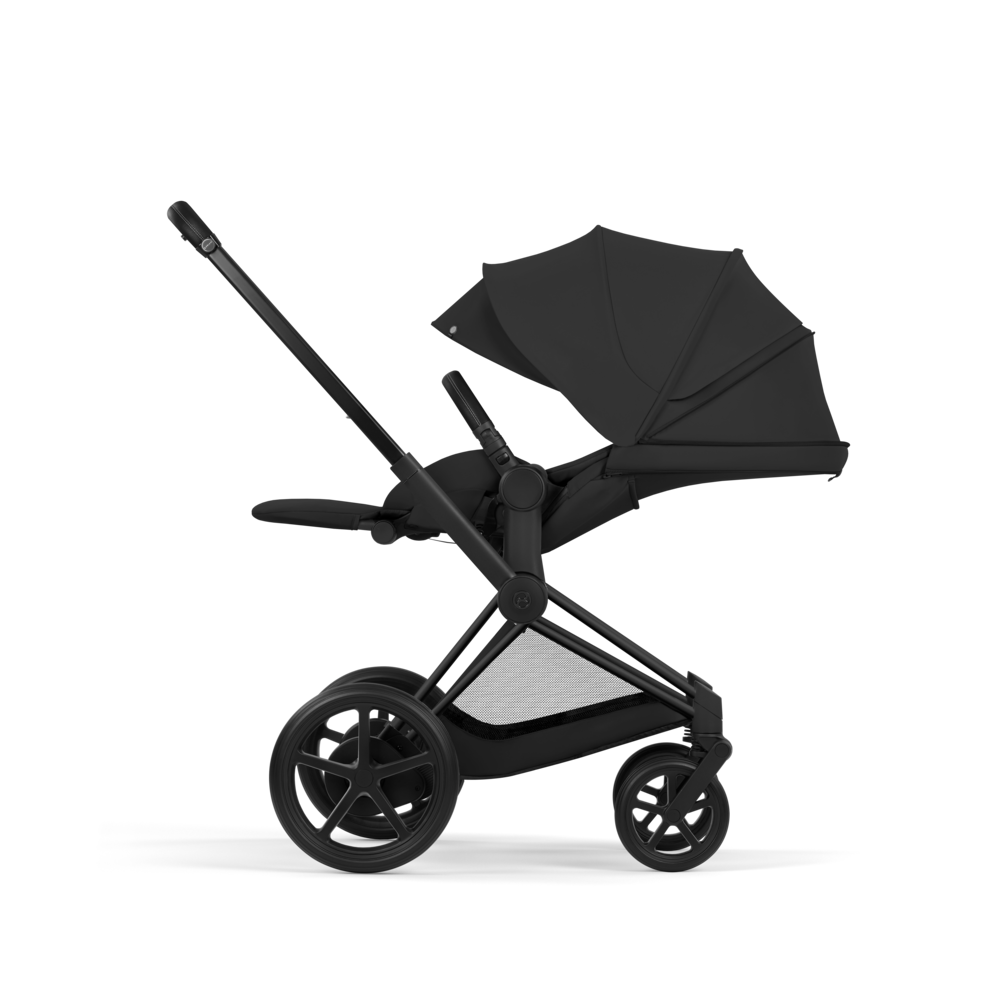 ePRIAM Comfort Matt Black incl. Babywanne, Sitzeinheit, Sitzbezug Sepia Black
