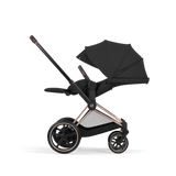 ePRIAM Comfort Rosegold incl. Babywanne, Sitzeinheit, Sitzbezug Sepia Black