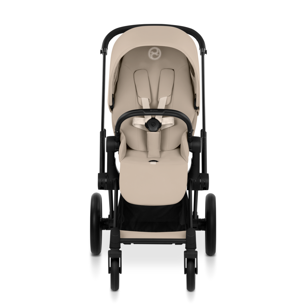 PRIAM Comfort Matt Black incl. Babywanne, Sitzeinheit, Sitzbezug Cozy Beige