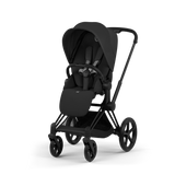PRIAM Comfort Matt Black incl. Babywanne, Sitzeinheit, Sitzbezug Sepia Black