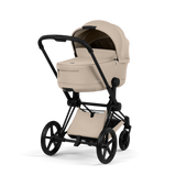 PRIAM Comfort Matt Black incl. Babywanne, Sitzeinheit, Sitzbezug Cozy Beige