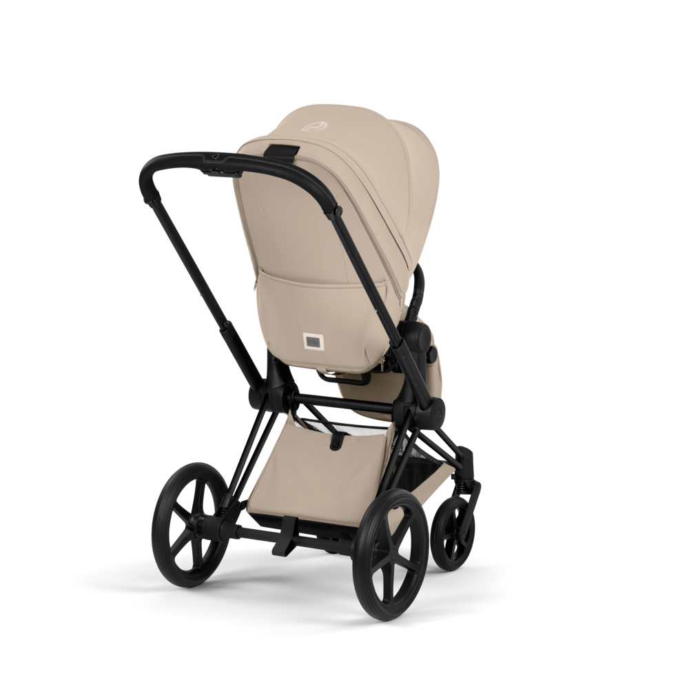 PRIAM Comfort Matt Black incl. Babywanne, Sitzeinheit, Sitzbezug Cozy Beige