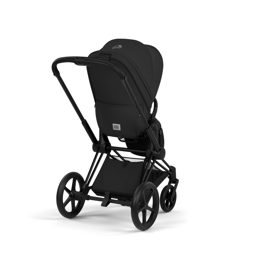 PRIAM Comfort Matt Black incl. Babywanne, Sitzeinheit, Sitzbezug Sepia Black