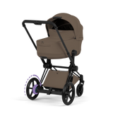 ePRIAM Comfort Matt Black incl. Babywanne, Sitzeinheit, Sitzbezug Coconut Brown