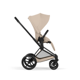 PRIAM Comfort Matt Black incl. Babywanne, Sitzeinheit, Sitzbezug Cozy Beige