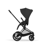 PRIAM Comfort Matt Black incl. Babywanne, Sitzeinheit, Sitzbezug Sepia Black