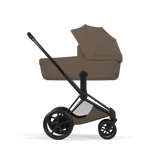 ePRIAM Comfort Matt Black incl. Babywanne, Sitzeinheit, Sitzbezug Coconut Brown
