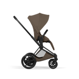 ePRIAM Comfort Matt Black incl. Babywanne, Sitzeinheit, Sitzbezug Coconut Brown