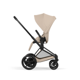 ePRIAM Comfort Matt Black incl. Babywanne, Sitzeinheit, Sitzbezug Cozy Beige