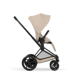 ePRIAM Comfort Matt Black incl. Babywanne, Sitzeinheit, Sitzbezug Cozy Beige