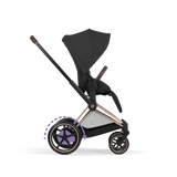 ePRIAM Comfort Rosegold incl. Babywanne, Sitzeinheit, Sitzbezug Sepia Black