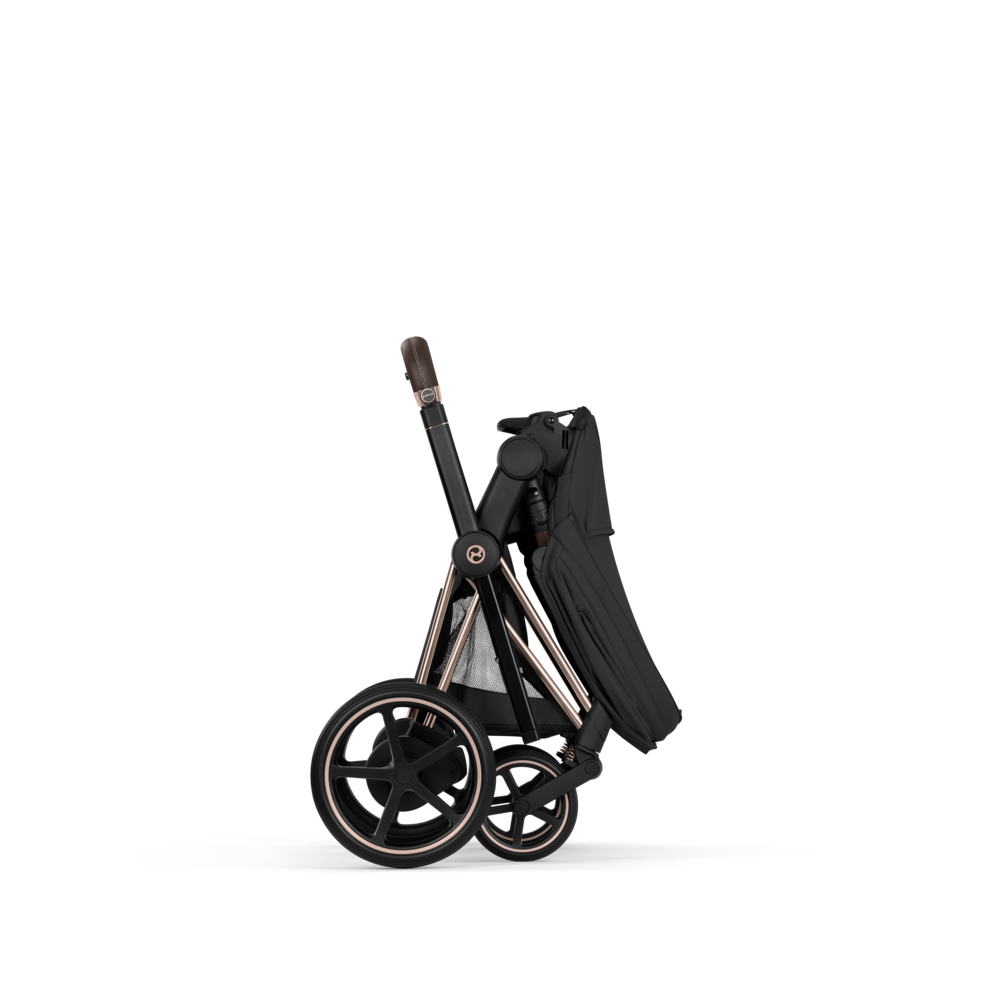 ePRIAM Comfort Rosegold incl. Babywanne, Sitzeinheit, Sitzbezug Sepia Black