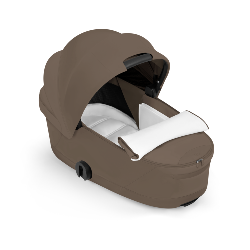 ePRIAM Comfort Matt Black incl. Babywanne, Sitzeinheit, Sitzbezug Coconut Brown