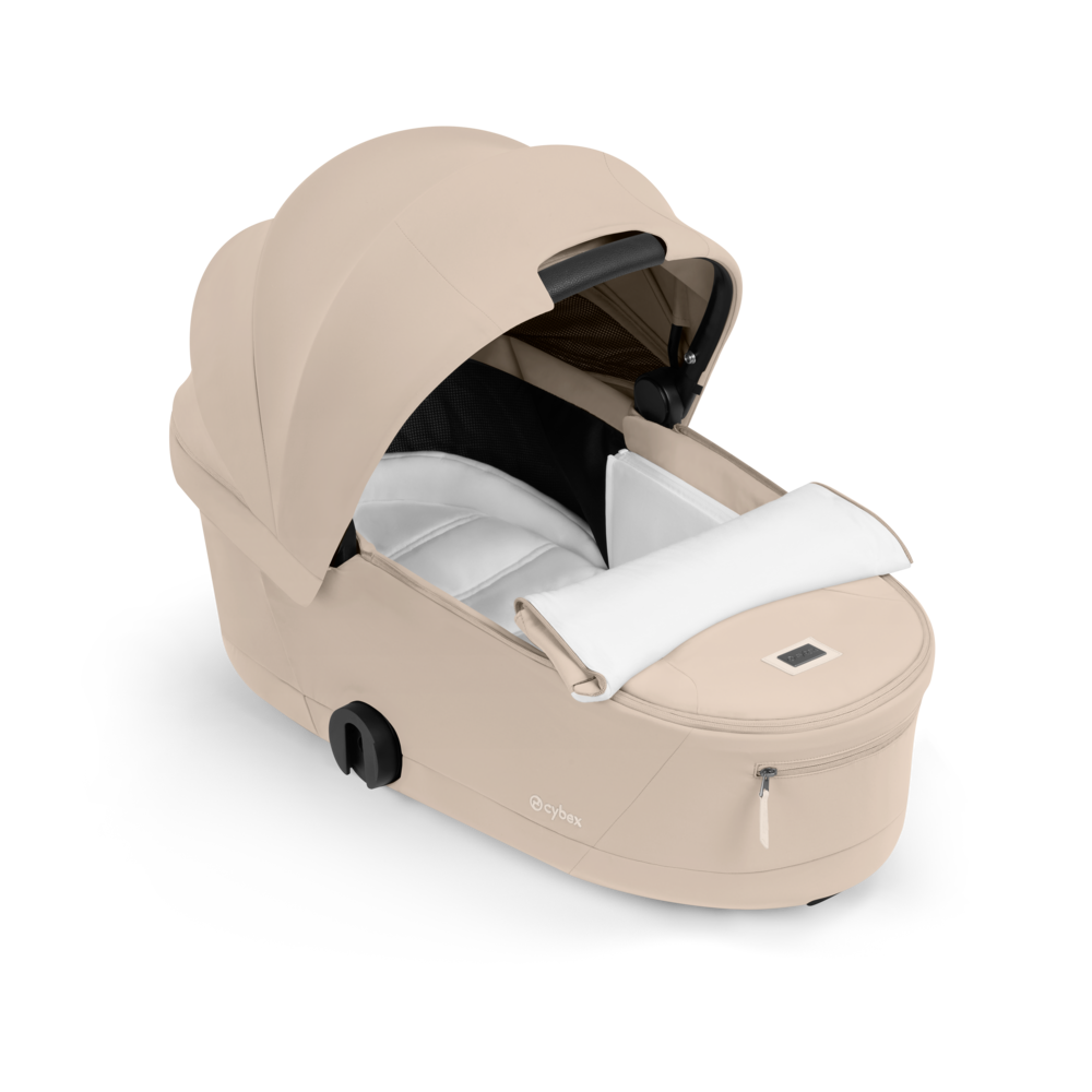 PRIAM Comfort Matt Black incl. Babywanne, Sitzeinheit, Sitzbezug Cozy Beige