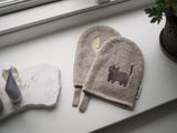Waschlappen Mond Katze 2er Pack