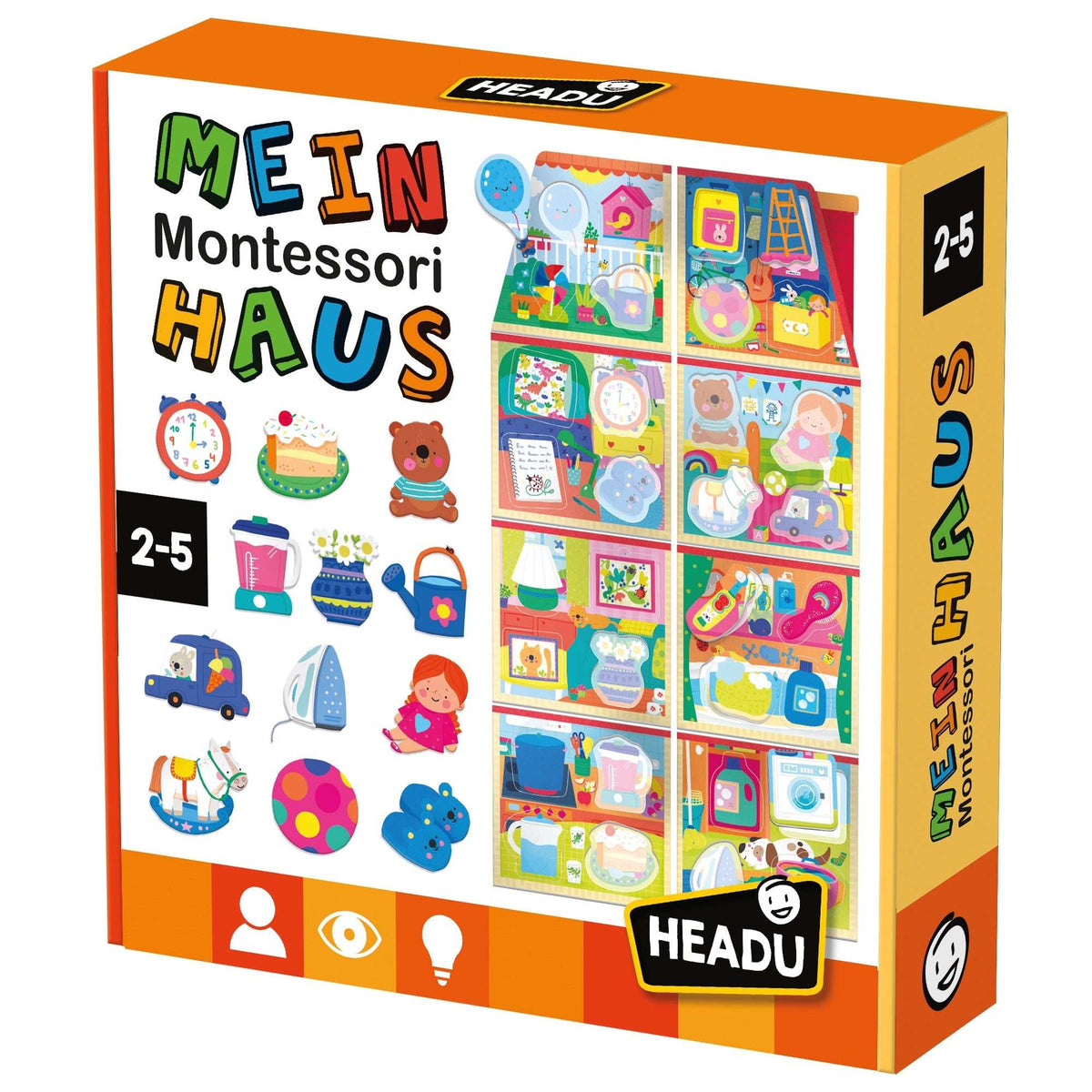 Mein Montessori Haus Lernspiel für Kinder zum Formen Einsetzen und Zuordnen