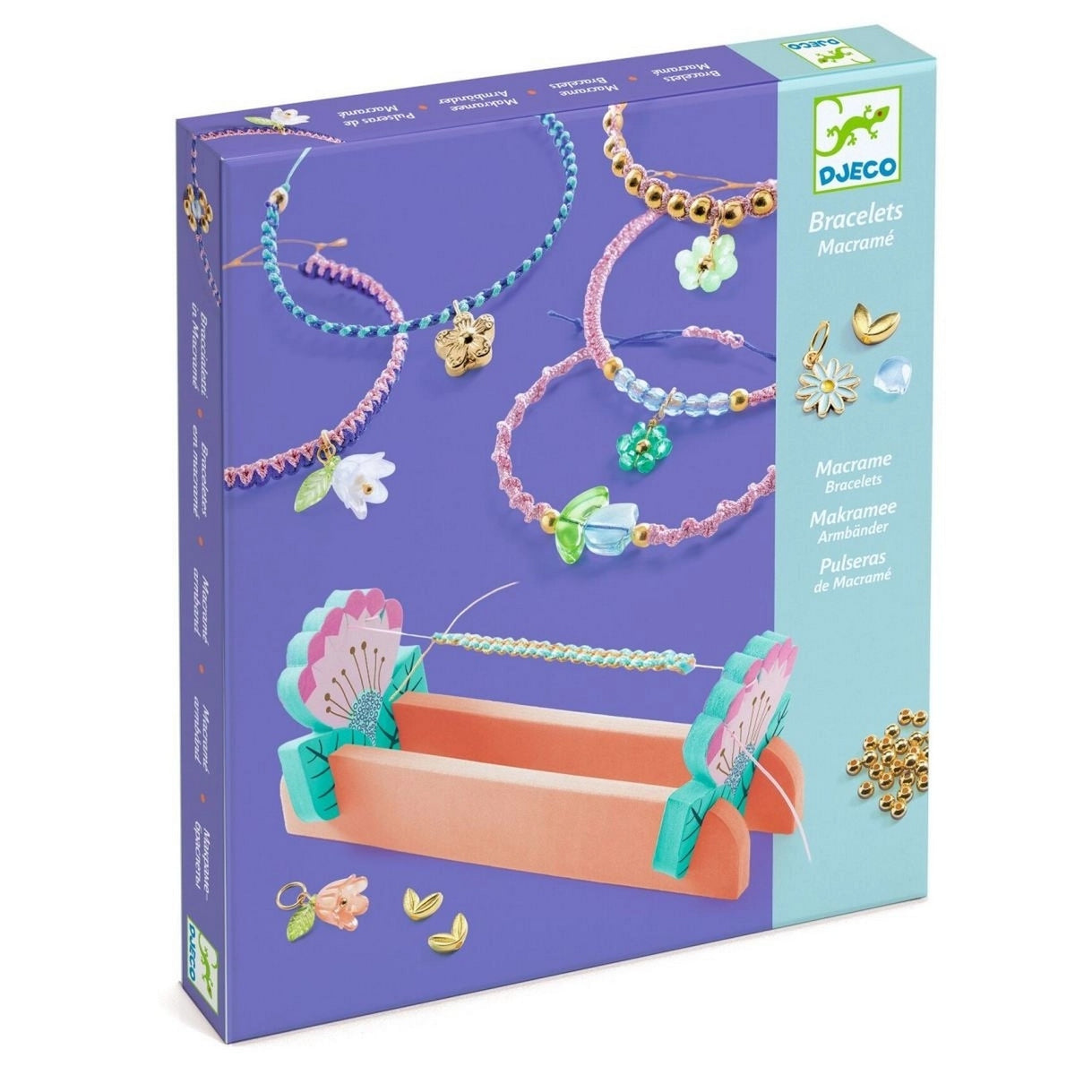 Schmuck Basteln: Macrame Blau