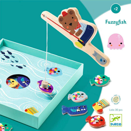 Magnetisches Lernspiel Fuzzyfish mit Angelrute für Kinder ab 2 Jahren