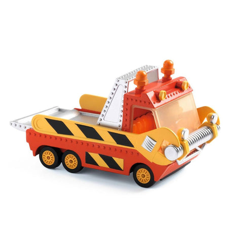 Abschleppwagen Crazy Truck Spielzeug mit ausfahrbarer Plattform und lustigem Fahrer