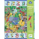 Bodenpuzzle: 1 bis 10 Dschungel 54 Teile