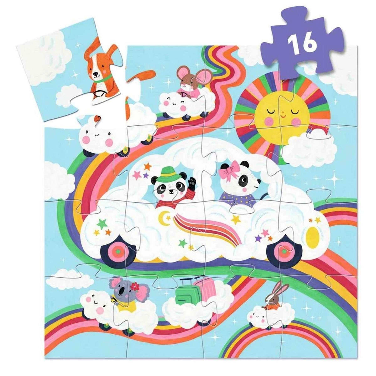 Puzzle: Wolkenauto 16 Teile