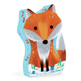 Kinderpuzzle Fuchs mit 24 großen Puzzleteilen und Wintermotiv, fördert Feinmotorik und Fantasie