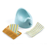Puppen Töpfchen mit Tasche und weichen Doppelgaze-Tüchern für 30-36 cm Puppen