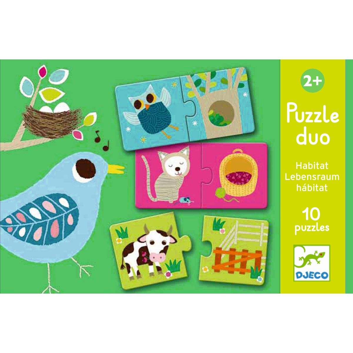 Kinderspiel Lernspiel - Puzzle duo/trio von Djeco für Konzentration und kognitive Förderung ab 2 Jahren