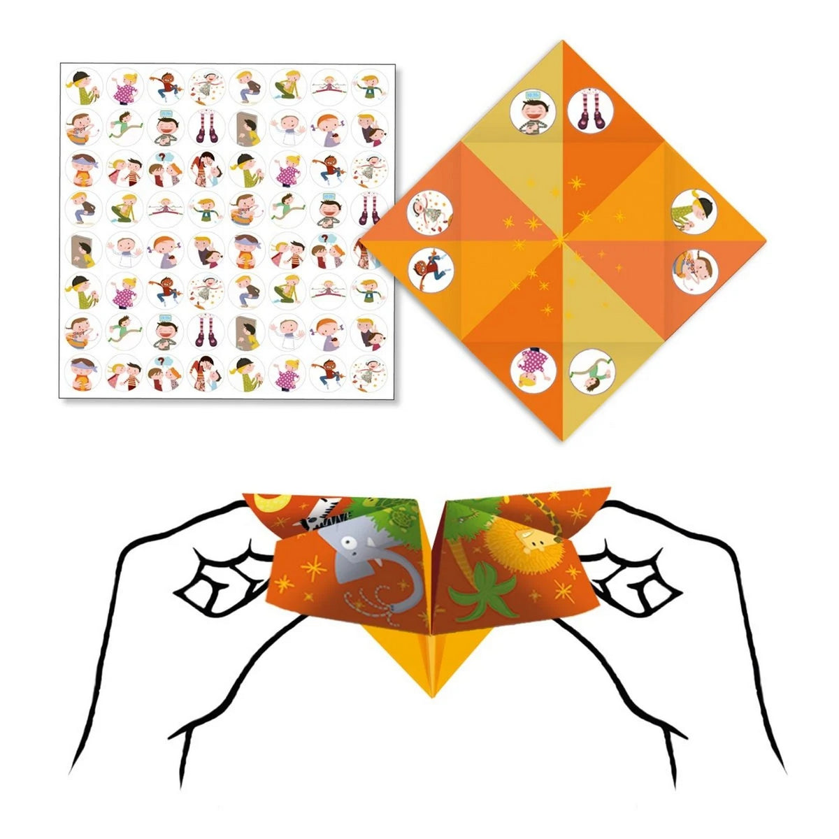 Origami: Himmel und Hölle Tiere