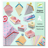Bunte Origami kleine Geschenkboxen aus Djeco Set für Kinder ab 7 Jahren