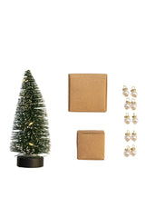 Wichtel Kleines Weihnachtsset mit Miniatur Tanne, Paketen und Kugeln für skandinavische Weihnachtsdekoration